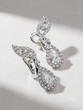 18K White Gold Drop Earrings with Pear and Brilliant Diamonds