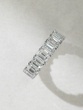 Stunning 18K White Gold Ring with Emerald Cut Diamonds