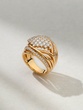 Tornado 18K Rose Gold Ring with Brilliant Diamonds