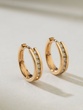 18K Rose Gold Hoops with Diamonds