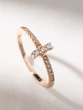 18K Rose Gold Minimal Diamond Ring