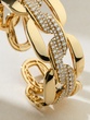 18K Yellow Gold Cuff Bracelet with Diamonds