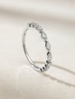 18K White Gold Ring with Marquise and Brilliant Cut Diamonds