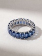 18k White Gold Ring with Blue Sapphires