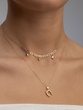 18Κ Rose Gold Necklace with Charms