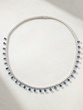 18K White Gold Necklace with Diamonds and Sapphires