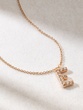 18K Rose Gold Letter Necklace with Diamonds