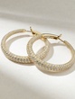 Marvelous 18K Yellow Gold Hoop Earrings with Diamonds