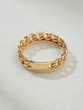 18K Rose Gourmet Chain Ring with Brown Diamonds