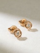 Rose Gold Stud Earrings K18 with Brilliants