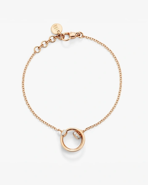 Together bracelet in 18k rose gold with white diamonds