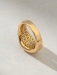 Voluminous 18K Rose Gold Ring with Diamonds