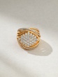 Tornado 18K Rose Gold Ring with Brilliant Diamonds