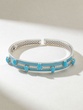 18K White Gold Bracelet with Turquoise and Diamonds