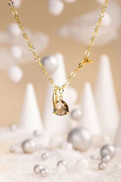 Necklace with Brown Stone