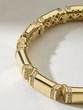 18K Yellow Gold Bracelet with Rectangular Links and Diamonds