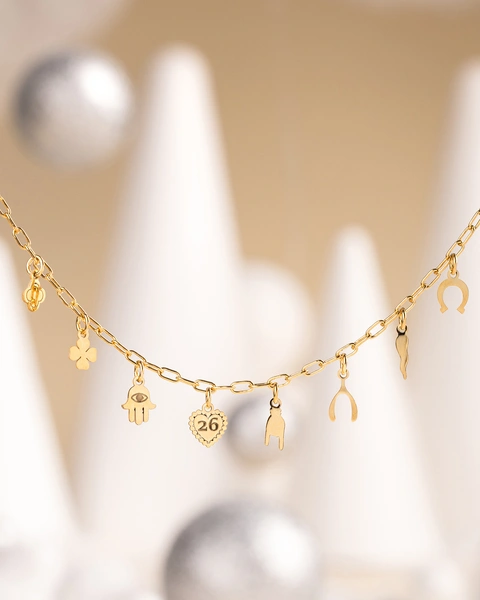 Lucky Necklace with Charms
