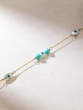 18K Yellow Gold Turquoise and Mother of Pearl Bracelet