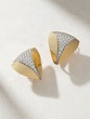 18K Yellow and White Gold Earrings with Diamonds