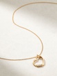 Minimal Heart 18K Rose Gold Necklace with Diamonds