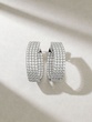 18K White Gold Stunning Hoop Earrings with Diamonds