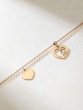 18 K Rose Gold Bracelet with Hearts and a Diamond