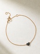 18K Rose Gold Bracelet with Black Diamond Heart