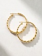 18K Yellow Gold Hoop Earrings - Image 1