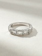 18Κ White Gold Ring with Baguettes and Brilliants