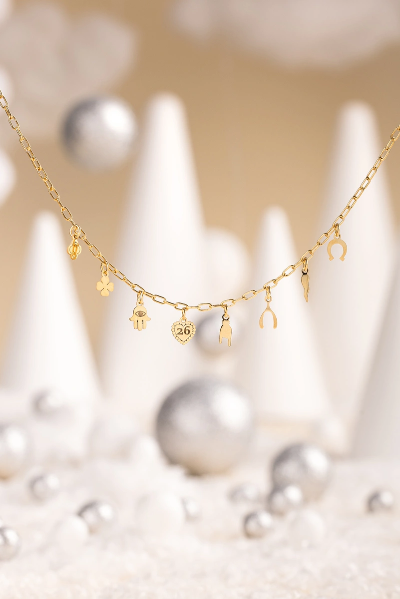 Lucky Necklace with Charms