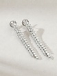 Rainfall White Gold Earrings K18 with Diamonds