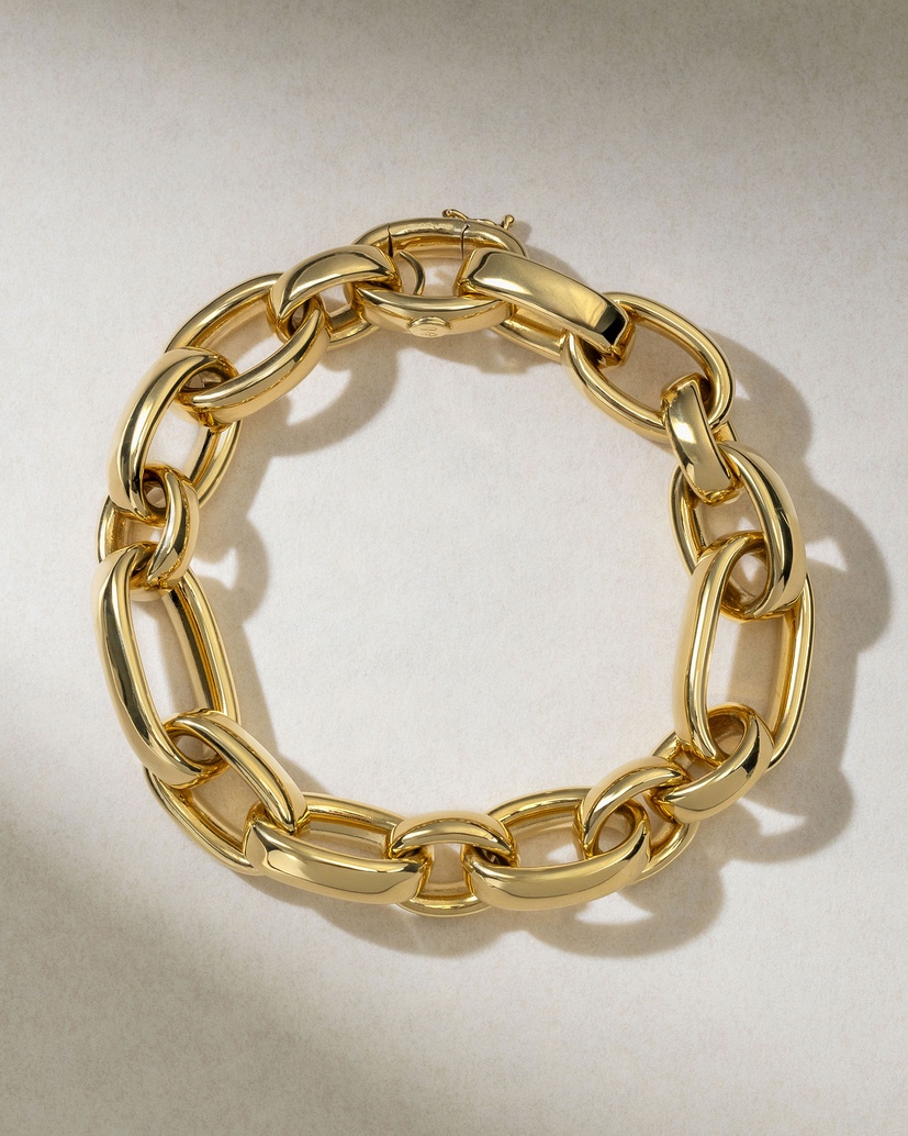 18K Yellow Gold Voluminous Chain-Bracelet