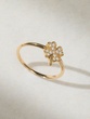 Four Leaf Clover 18K Rose Gold Ring with Diamonds