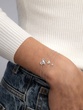 18K White Gold Bracelet with Diamond Heart