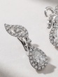 18K White Gold Drop Earrings with Pear and Brilliant Diamonds