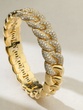 18K Elastic Yellow Gold Diamond Gourmet Bracelet