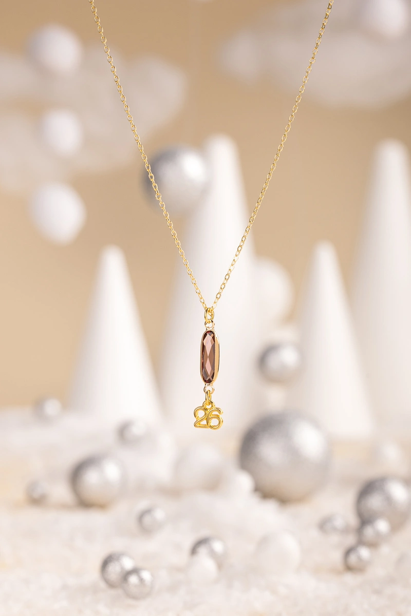 Burgundy Stone Necklace