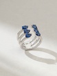 Blue Fire 18K White Gold Ring with Blue Sapphires and Diamonds