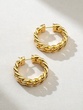 Yellow Gold Hoop Earrings K18