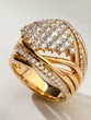 Tornado 18K Rose Gold Ring with Brilliant Diamonds