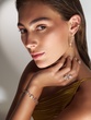 18K Rose Gold Ear Cuff with  Pear Diamond - Image 2