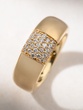 18K Yellow Gold Ring with Pave’ Diamonds