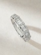 18Κ White Gold Ring with Baguettes and Brilliants